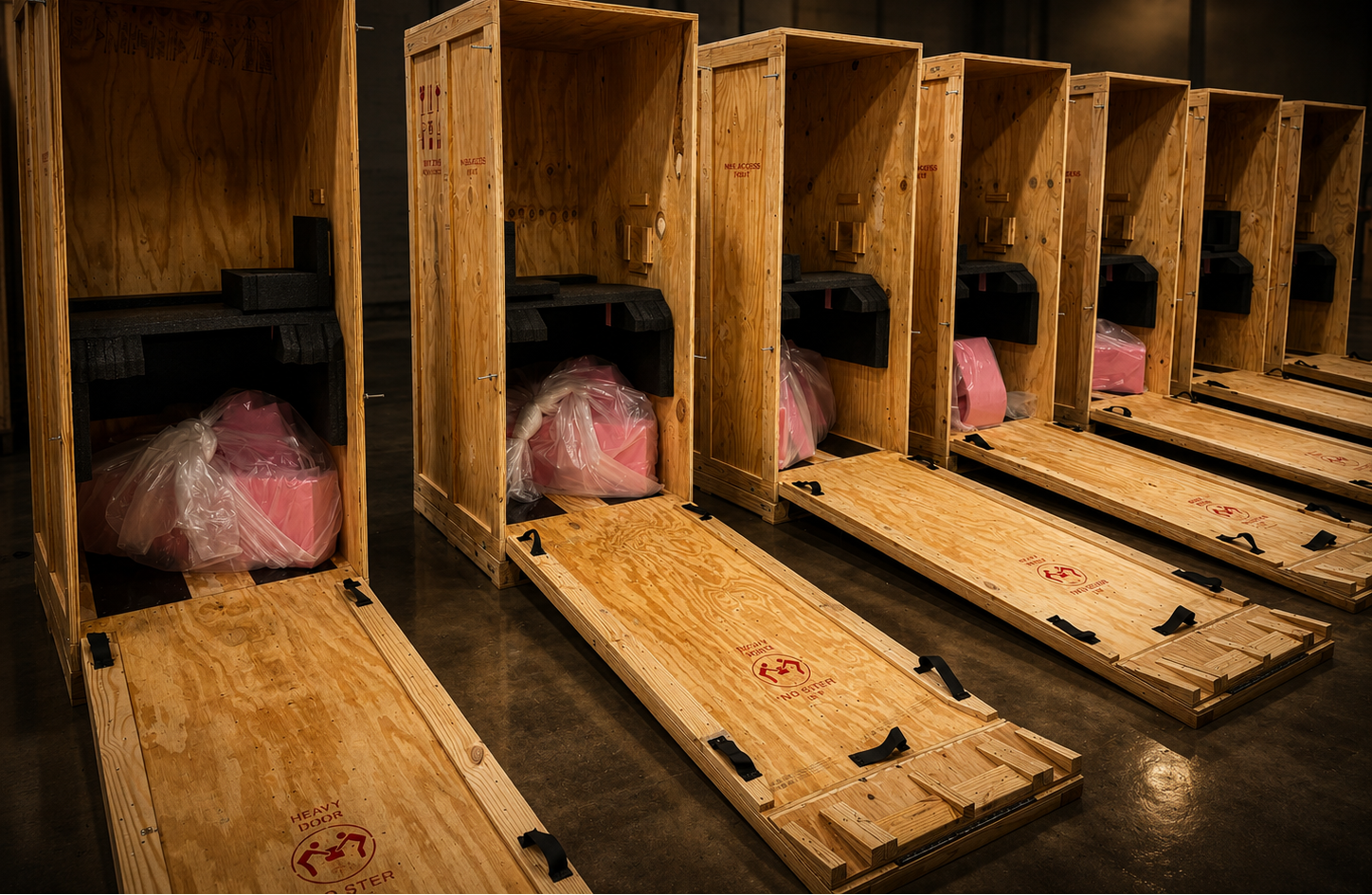 staged crate